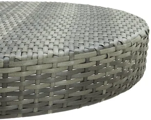 vidaXL Stolik ogrodowy, szary, 75,5 x 106 cm, polirattan - Stoły ogrodowe - miniaturka - grafika 3