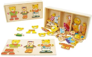 Brimarex Układanka drewniana para misi z dzieckiem do ubierania - Układanki dla dzieci - miniaturka - grafika 2