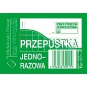 Druki akcydensowe - Michalczyk&Prokop Druk "Przepustka Jednorazowa" 571-9 MP1258 - miniaturka - grafika 1