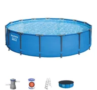 Baseny ogrodowe - Bestway Basen Stelażowy 14 FT / 427 x 107 cm Steel Pro Max - miniaturka - grafika 1