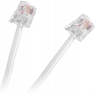 Przewód Kabel telefoniczny wtyk-wtyk RJ-11 biały 3 - Kable USB - miniaturka - grafika 2