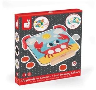 Janod Układanka Drewniana Magnetyczna z Tablicą Uczę Się Kolorów, - Układanki dla dzieci - miniaturka - grafika 7