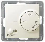 Regulatory i termostaty - Ospel Regulator temperatury z czujnikiem podpodłogowym Ecru - RTP-1Y/m/27 Impresja - miniaturka - grafika 1
