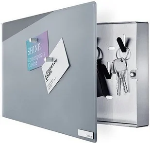 Blomus Magnetyczna skrzynka na klucze Velio pozioma szara B65365 - Gadżety do domu - miniaturka - grafika 2