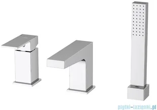 Oltens GOTA bateria wannowo-prysznicowa kompletna 3-otworowa chrom 34201100 - Baterie wannowe i prysznicowe - miniaturka - grafika 2