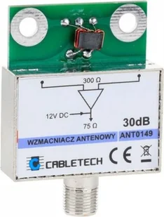 Cabletech Wzmacniacz antenowy ekranowany 30dB - Wzmacniacze antenowe - miniaturka - grafika 3