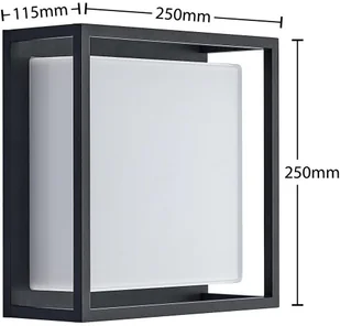 LUCANDE Lucande Kuga kinkiet zewnętrzny LED - Lampy ogrodowe - miniaturka - grafika 3