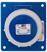 Gniazdka elektryczne - PCE Polska sp. z o.o. Gniazdo tablicowe skośne 16A 3P 230V /80x97/ niebieskie IP67 POWER TWIST 4132-6 - miniaturka - grafika 1