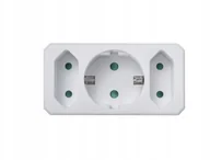 Gniazdka elektryczne - Maclean Gniazdko Prądowe Potrójne Energy MCE211 - miniaturka - grafika 1