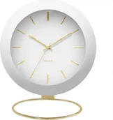 Zegary - Karlsson Budzik Globe biały KA5833WH - miniaturka - grafika 1