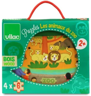 Vilac Drewniane puzzle Zoo - Puzzle - miniaturka - grafika 2