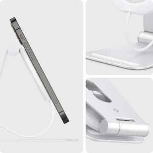 SPIGEN SPIGEN MAGFIT S Podstawka stacja dokująca do ładowarki Apple MagSafe biała 18774 - Ładowarki do telefonów - miniaturka - grafika 2