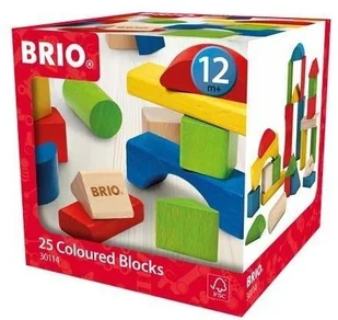 Brio GmbH BRIO GmbH Brio 30114  kolorowe klocki drewniane, 25 części - Klocki - miniaturka - grafika 4