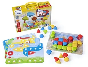 Miniland zabawki edukacyjne Tablica edukacyjna Puzzle Superpegs 32 elementy MLZ45319 - Tablice dla dzieci - miniaturka - grafika 2