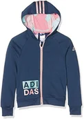 Akcesoria turystyczne - Adidas dziewczęce kurtka z kapturem sweter z kapturem, niebieski AY5303_116_MINBLU/RAYPNK_Minblu/Raypnk_116 - miniaturka - grafika 1