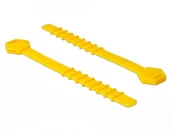Kanały kablowe - Delock 18830 opaska kablowa Releasable cable tie Silikon Żółty 10 szt. - miniaturka - grafika 1