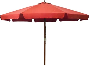 vidaXL Parasol ogrodowy na drewnianym słupku, 330 cm, terakota vidaXL - Parasole ogrodowe - miniaturka - grafika 6