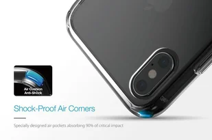 Just Mobile TENC Air Case - Etui iPhone Xs / X (Crystal Black) PC-558CB - Etui i futerały do telefonów - miniaturka - grafika 7