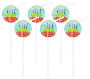 GoDan Słomki łamane "Kolorowy bal", 6 szt PF-RLMKB6 - Urodziny dziecka - miniaturka - grafika 2