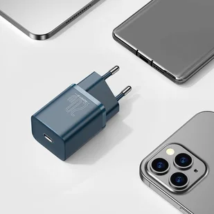 Baseus Super Si | Ładowarka sieciowa USB-C + kabel 1m USB-C - Lightning do iPhone Power Delivery 20W TZCCSUP-B03 - Ładowarki do telefonów - miniaturka - grafika 3