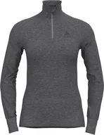 Pozostała odzież narciarska - Odlo Active Warm Top Turtle Neck L/S Half-Zip Women, szary M 2021 Koszulki bazowe termiczne i narciarskie - miniaturka - grafika 1