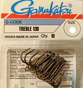 Inne akcesoria dla wędkarzy - Gamakatsu Kotwice Treble 13B op. 10 sztuk nr 6 - miniaturka - grafika 1