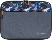 Torby na laptopy - BestWay Etui pokrowiec na laptopa Evolution 14 cali poliester szary/czarny twm_536809 - miniaturka - grafika 1