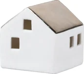 Świeczniki - Raeder Lampion LED Raeder domek 5 cm z metalicznym dachem C89806 - miniaturka - grafika 1