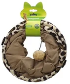 Zabawki dla kotów - Dehner rozpychacz kot Tunnel Leo,  25 cm, długość 50 cm, poliester/metal, brązowy - miniaturka - grafika 1