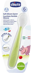 Chicco Miękka Łyżeczka Silikonowa Zielona - Sztućce dla dzieci - miniaturka - grafika 3