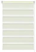 Rolety - Gardinia roleta dzień noc do zawieszania lub przyklejenia, podwójna roleta z cięgnem bocznym, przejrzyste i nieprzeźroczyste paski, wszystkie elementy rolety w zestawie , kremowy, 75 x 150 cm 31085 - miniaturka - grafika 1