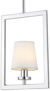 EVO LAMPA wisząca EVO P01007WH metalowa OPRAWA ramka ZWIS abażurowy biały EVO P01007WH - Lampy sufitowe - miniaturka - grafika 4