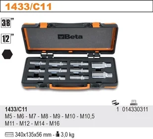 BETA ZESTAW 11 WYKRĘTAKÓW ROLKOWYCH DO SZPILK 1433/C11 - Pozostałe wyposażenie warsztatu - miniaturka - grafika 2