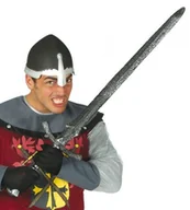 Dodatki do strojów karnawałowych - GUIRCA Mega Miecz Rycerski, Wojownika MIECZ/0787-G - miniaturka - grafika 1