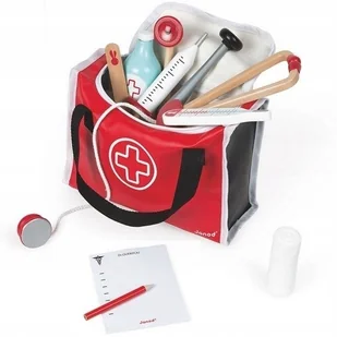 Janod Zestaw doktor z 10 akcesoriami, J06513 - Zabawy w naśladowanie dorosłych - miniaturka - grafika 6