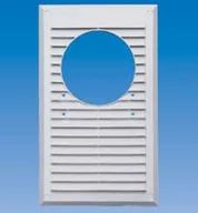 Akcesoria i części do okapów - Maxpol Kratka do pochłanicza z wyjściem rurowym 175x295mm fi100mm biała 116 KRA 116 BI - miniaturka - grafika 1