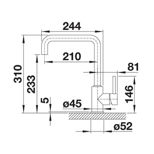 Blanco MILI 523104 szarość skały - Baterie wannowe i prysznicowe - miniaturka - grafika 3