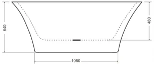 Besco Wanna wolnostojąca Assos BLACK &amp; WHITE 160 #WMD-160-ABW - Wanny - miniaturka - grafika 4