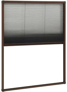 VidaXL Plisowana moskitiera okienna, aluminium, brązowa, 60x80 cm 148653 VidaXL - Moskitiery - miniaturka - grafika 4