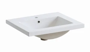 Comad Laufen Kartell Umywalka wisząca 46x28x12 cm z otworem na baterię biała H8153350001111 H1037 - Umywalki - miniaturka - grafika 2