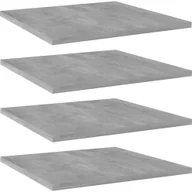 Meble modułowe i akcesoria - VidaXL Półki na książki, 4 szt., szarość betonu, 40x40x1,5 cm, płyta 805178 VidaXL - miniaturka - grafika 1