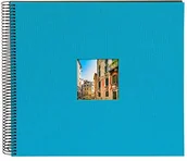 Albumy fotograficzne - goldbuch Goldbuch album spiralny z wycięciem na obraz, Bella Vista, 35 x 30 cm, 40 czarnych stron, len, turkusowy, 25 973 - miniaturka - grafika 1