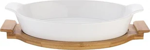 Fl1 NACZYNIE CERAMICZNE MODENO NA PODSTAWIE BAMBUSOWEJ OWALNE 33,5 CM 2PC-NAC-5238/OW33 - Inne naczynia kuchenne - miniaturka - grafika 2