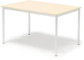 Meble do szkół i przedszkoli - AJ Produkty Stół BORS, 1200x800x720 mm, laminat brzoza, biały - miniaturka - grafika 1
