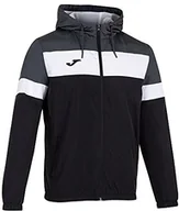 Kurtki i kamizelki sportowe męskie - Joma Joma Męska kurtka przeciwdeszczowa Crew Iv czarny czarny/antracytowo-szary 4XS 101576.110 - miniaturka - grafika 1