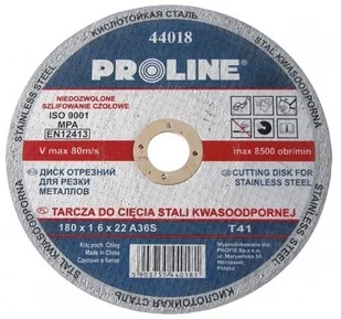 Proline Tarcza do cięcia stali kwasoodpornej T41 230x2.0x22 mm A36S 44023 PX44023 - Materiały ścierne - miniaturka - grafika 2