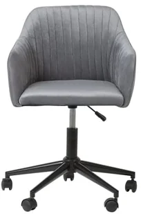 Fotel biurowy, krzesło biurowe Beliani Krzesło biurowe regulowane welurowe szare VENICE - Fotele i krzesła biurowe - miniaturka - grafika 5