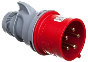 PCE Wtyczka przenośna 32A 5P 400V czerwona IP44 TURBO SHARK 025-6TT 025-6tt - Gniazdka elektryczne - miniaturka - grafika 2