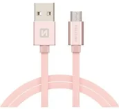Kable USB - SWISSTEN Kabel USB Micro USB SWISSTEN 2 m Różowy 71522305 - miniaturka - grafika 1