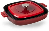 Patelnie - WOLL Patelnia grillowa Iron IND Woll z pokrywą 28 cm 28 czerwona - miniaturka - grafika 1